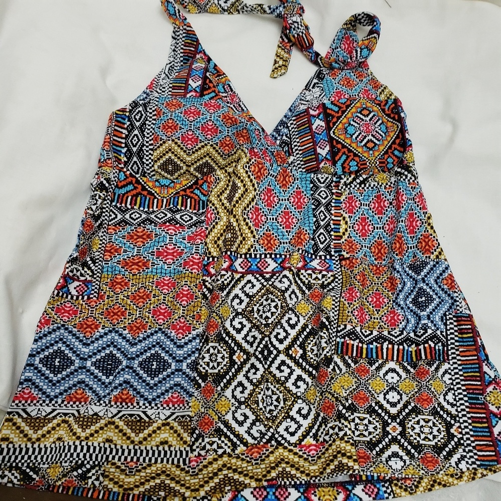NWT Womens Small Tankini Halter Swim Suit Top